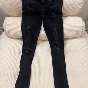 Citizens Of Humanity Black Distressed Skinny Jeans